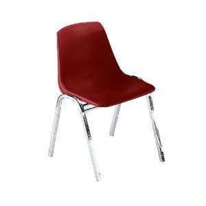  KI Furniture Armless Polypropylene Stack Chair with Chrome 
