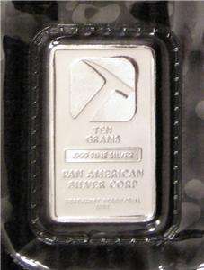 10 Gram Pan American Silver Corp. (Sealed) Bullion Bar .999 Fine 