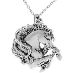 Sterling Silver Horse Head Necklace  