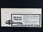 1917 PECK, STOW 7 WILCOX Pexto Animal Trap magazine Ad fur trapping 