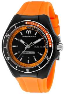 Technomarine 111016 Cruise Sport Black Dial Orange Silicone  