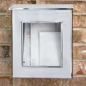   Wall Mount Stainless Steel Mailbox with Viewing Panel Home