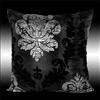  throw pillow cushion covers silver rose black taffeta decorative 
