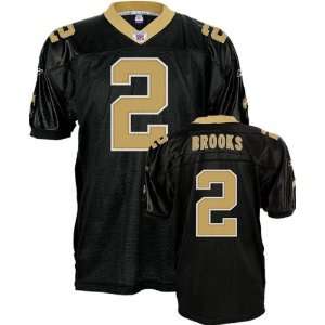 com Aaron Brooks Black Reebok NFL Authentic New Orleans Saints Jersey 