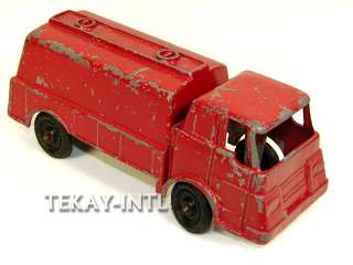 Vintage Die Cast Tootsietoy Red Gas/Fuel Truck Metal  