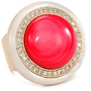  ANDARA Pink Mother of Pearl Gumball Ring, Size 7 Jewelry