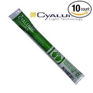 Pack of 10 SnapLight Industrial Grade Chemical Light Sticks, Green, 12 