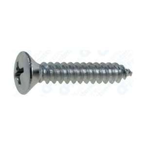  100 #10 X 1 1/8 Phillips Oval Tapping Screws Chrome 