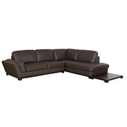Carson Dark Brown Leather Sectional Sofa  