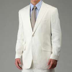 Massimo Genni Mens 2 button Cream Linen Suit  
