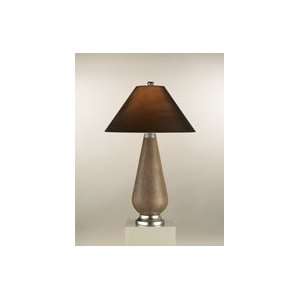   Brown Shagreen Marrakesh Table Lamp with Charcoal Brown Shades Home