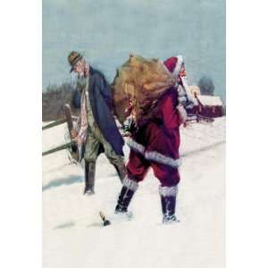  Bootlegging Santa 28x42 Giclee on Canvas