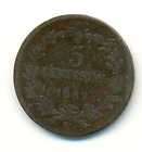 1862 5 italy,italian cent  