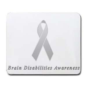  Brain Disabilities Awareness Ribbon Mouse Pad Office 