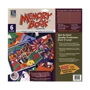  New   Memory Book Panoramic Fold Out Page Protectors 12X12 
