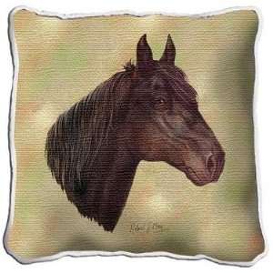  Morgan Horse Tapestry Throw Pillow