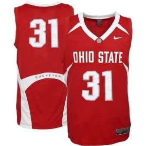 Nike Ohio State Buckeyes #31 Scarlet Replica Basketball 