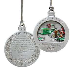 Pewter 2010 Holiday Ornament 