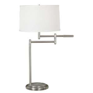  Kenroy Home 20940BS Theta Swing Arm Table Lamp, Brushed 