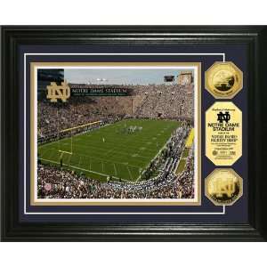 University of Notre Dame Framed Stadium 24KT Gold Coin 