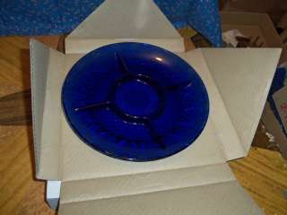   Royal Sapphire Divided Dish 5 Part Relish 10 1/8 Inch Across  