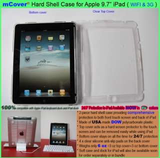 ORANGE mCover® Hard Shell Case Scr Guard for Apple iPad  