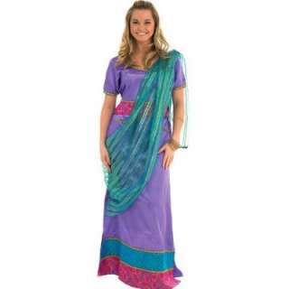 FANCY DRESS  Bollywood Beauty Purple Sari  LARGE  