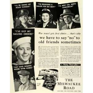  1943 Ad Chicago Milwaukee St. Paul Pacific Railway WWII 
