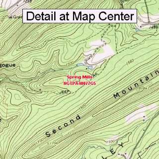 USGS Topographic Quadrangle Map   Spring Mills, Pennsylvania (Folded 
