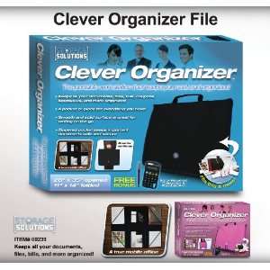  CLEVER FILE ORGANIZER WITH COMPACT CALCULATOR AND FOUNTAIN 