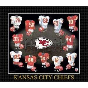  Kansas City Chiefs Evolution of the Team Uniform Frame 