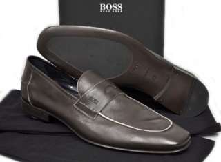 New Hugo Boss Mens Shoes YETO Penny Loafer 50198440 201 Made in Italy 