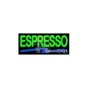 Espresso Neon Sign 24 inch tall x 10 inch wide x 3.5 inch deep outdoor 