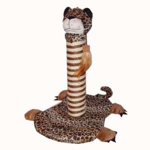  Cat Tree Scratching Post with Toy & Leopard Design Pet 