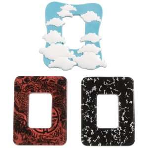  Polaroid i zone red paisley/black and white/clouds 
