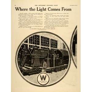   Ad Westinghouse Electric Light Central Station   Original Print Ad