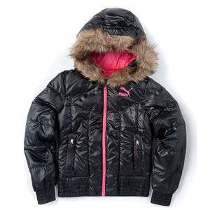 BN PUMA FTPA Womens Short Version Down Hooded Jacket Black Asian Size 