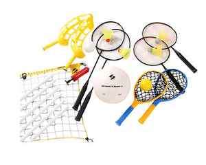   Outdoor 5 Game Combo   Badminton, volleyball, scoops, poles, net   NW