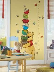 New WINNIE THE POOH GROWTH CHART WALL DECALS Stickers 034878992792 