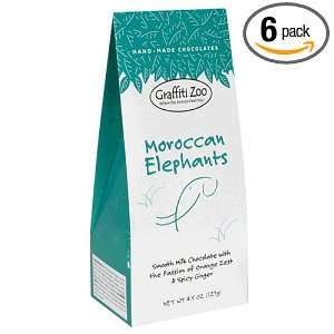   Made Chocolates, Moroccan Elephants, 4.5 Ounce Gift Boxes (Pack of 6