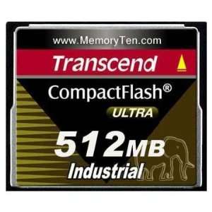  Transcend 512MB CF Industrial 100X Compact Flash Card 
