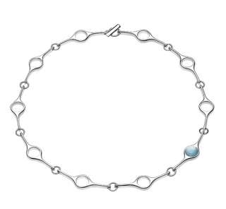 Georg Jensen Silver SPHERE Necklace # 473 with Aquamarine  