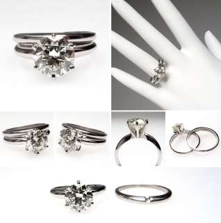 Conflict Free 1.8 Carat Old Euro Diamond Engagement Ring Wedding Set 