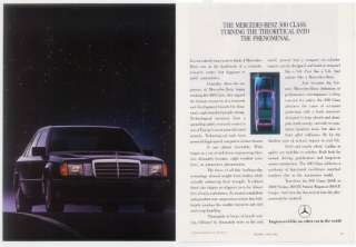 1989 Mercedes Benz 300E 300 E W124 car photo ad  