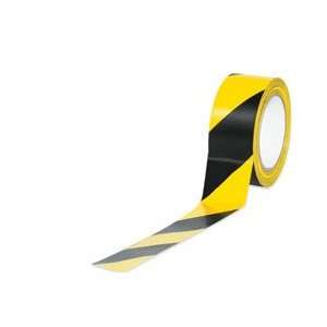  2in x 36 yds. Black/Yellow Striped Vinyl Safety Tape