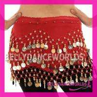 10 BELLY DANCE COIN WRAP HIP SCARF SKIRT WHOLESALE LOT  