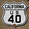 California US route 101 highway road sign porcelain  