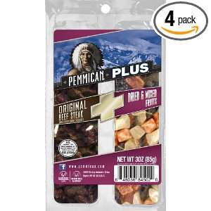 MARFOOD USA Pemmican Plus Original with Mixed Fruit, 3.0 Ounce (Pack 