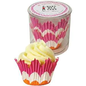 Meri Meri Orange & Pink Flower Baking Cups, 48 Pack  