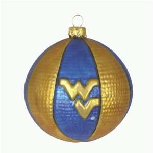 West Virginia Mountaineers 3.5 Collegiate Glass Basketball Holiday 
